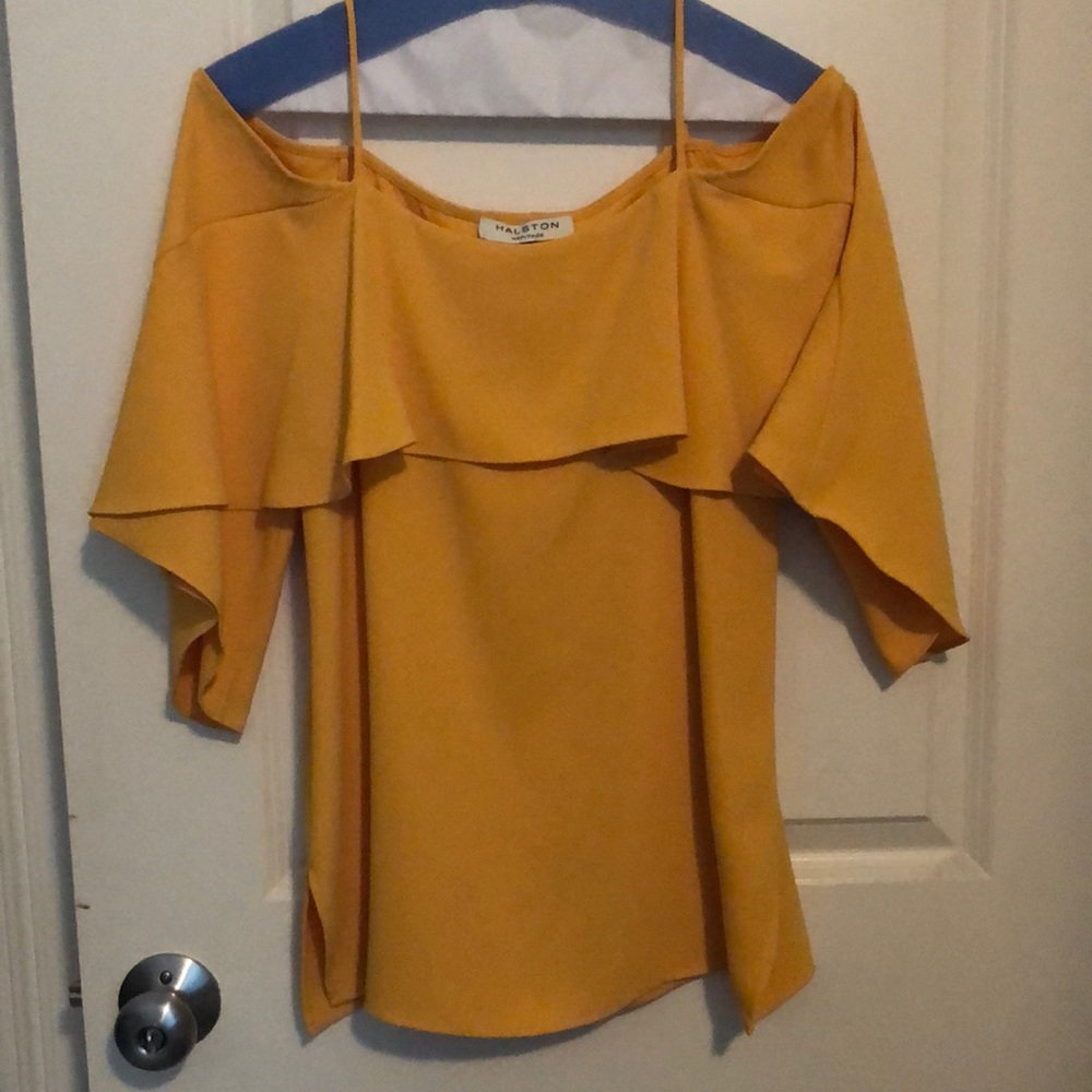 Halston cold shoulder top